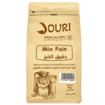 Jouri Mix Pain Sans Gluten 900g, farine pour pain et préparations boulangères sans gluten avec emballage zipper.