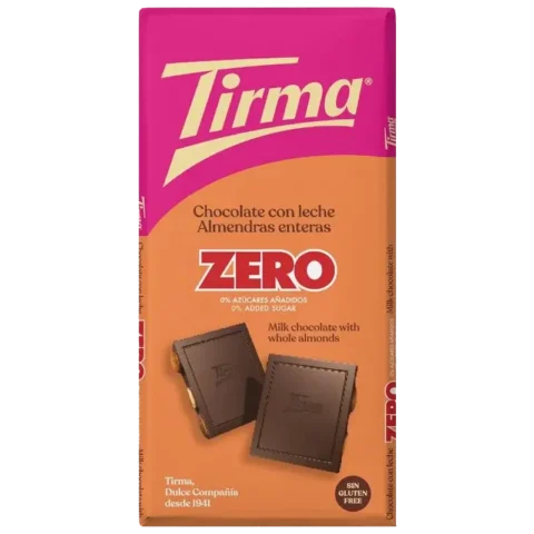 Tirma Chocolat Au Lait Aux Amandes Sans Sucre 125g