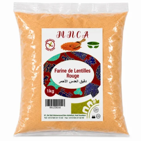 mnca farine de lentilles rouges 1kg