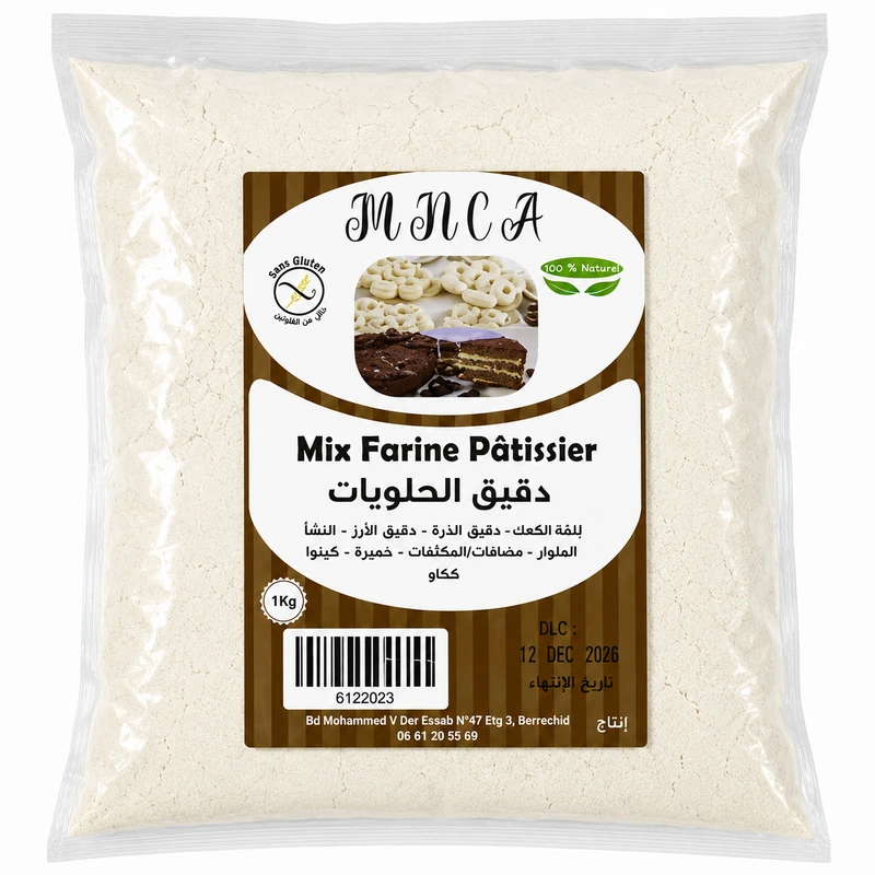 mnca mix farine patissier 1kg mnca mix farine pâtissier 1kg