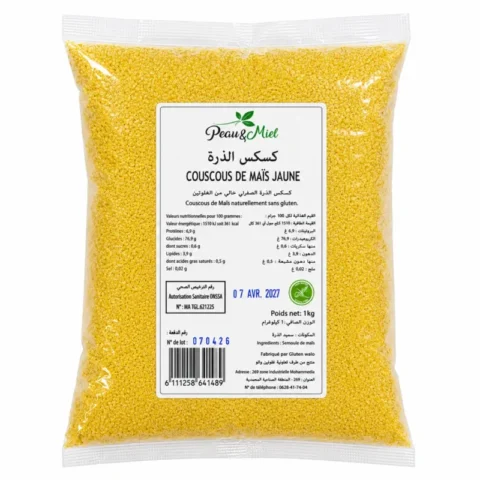 peau et miel couscous de maïs jaune 1kg