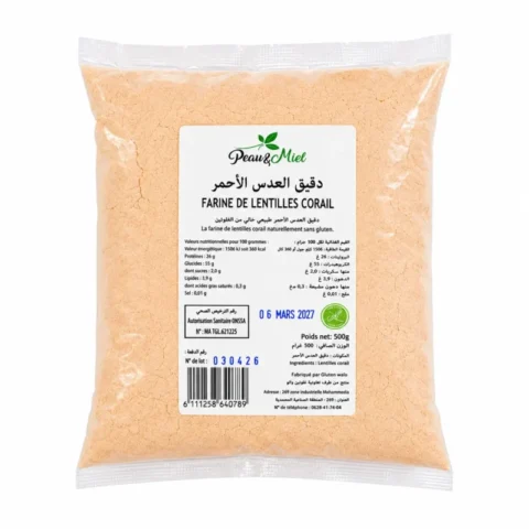 peau et miel farine de lentilles corail 1kg