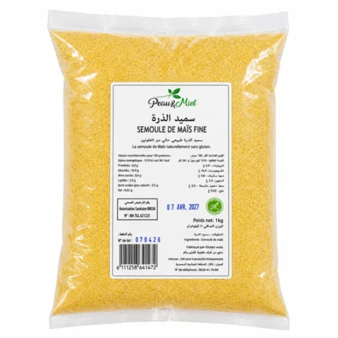 peau et miel semoule de maïs jaune 1kg