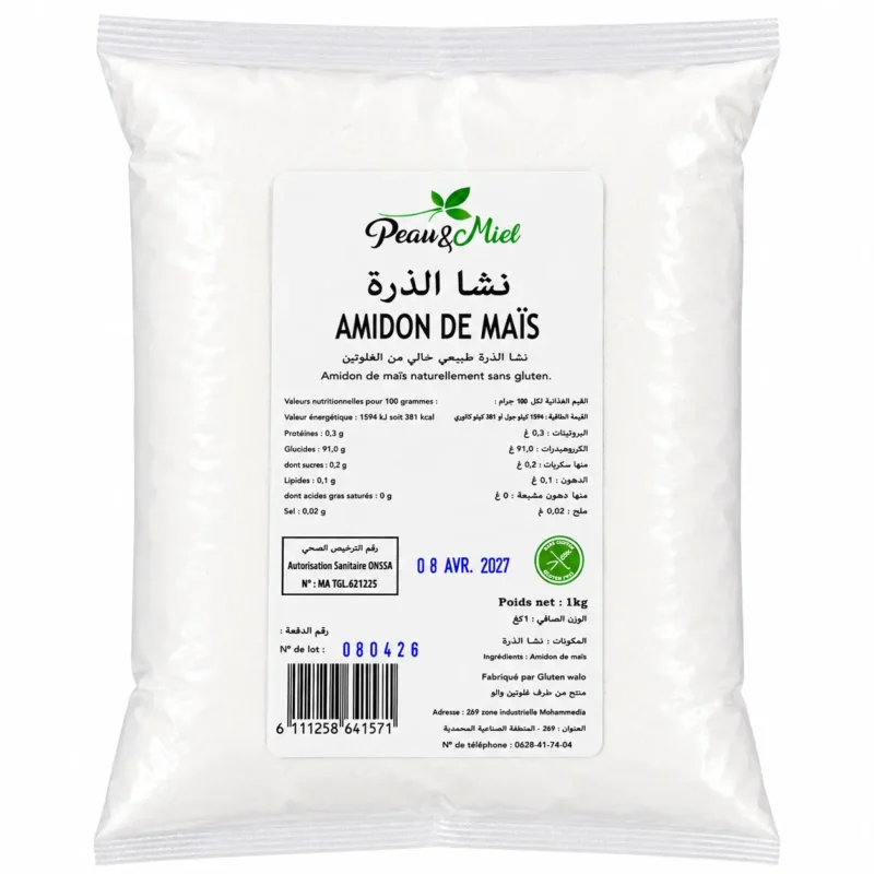 pem amidon de mais 1kg peau et miel amidon de maïs 1kg
