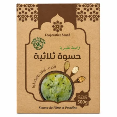 Cooperative Sanad Soupe 3(Mais, Millet, Quinoa) 500g