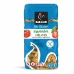 Gallo Ensaladas Hélices sans gluten, pâtes spirales à la tomate et aux épinards pour salades.