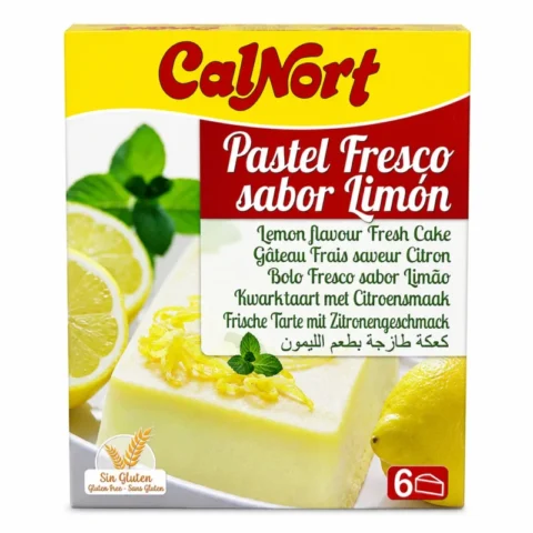 Boîte CalNort gâteau frais saveur citron sans gluten 1x75g sur fond blanc