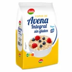 Paquet de flocons d’avoine complets Esgir sans gluten 450g sur fond blanc