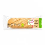 Sinblat Baguette sans gluten, baguette riche en fibres, sans lactose et vegan, emballée individuellement.