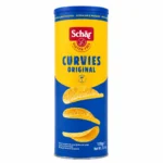 Schär Curvies Original 170g, snack croustillant salé sans gluten dans un emballage refermable.