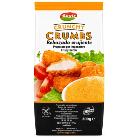 Esgir Crunchy Crumbs 200g, chapelure croustillante sans gluten pour panure et recettes dorées.
