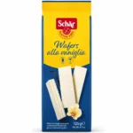 Schär Wafers alla Vaniglia 125g, gaufrettes sans gluten à la crème vanille, sans blé et sans huile de palme.