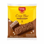Schär Crisp Bar Milk Chocolate 105g, barres croustillantes sans gluten au chocolat au lait en 3 portions individuelles.