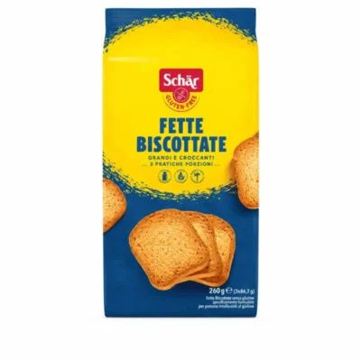 Schär Fette Biscottate 260g, biscottes sans gluten croustillantes en 3 portions pratiques.