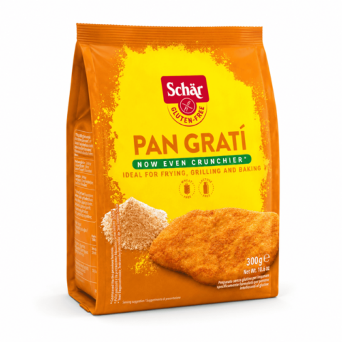 Schär Pan Gratí 300g, chapelure sans gluten croustillante pour panure, gratins et cuisson au four.