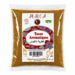 MNCA Tacos Aromatiques 100g, mélange d’épices sans gluten pour tacos et recettes mexicaines en sachet transparent.