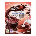 Grisso Chocolib 250g, poudre pour boisson lactée au pur cacao sans gluten et sans sucre.