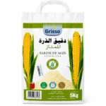 Grisso farine de maïs supérieur sans gluten 5kg sur fond blanc