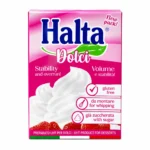 Halta Dolci crème à fouetter sans gluten sur fond blanc