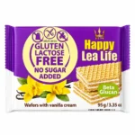Happy Lea Life gaufrettes vanille sans gluten sans lactose 95g fond blanc