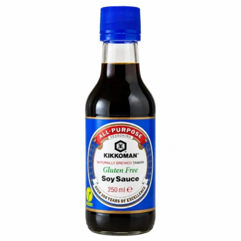 Kikkoman sauce soja tamari sans gluten 250 ml sur fond blanc