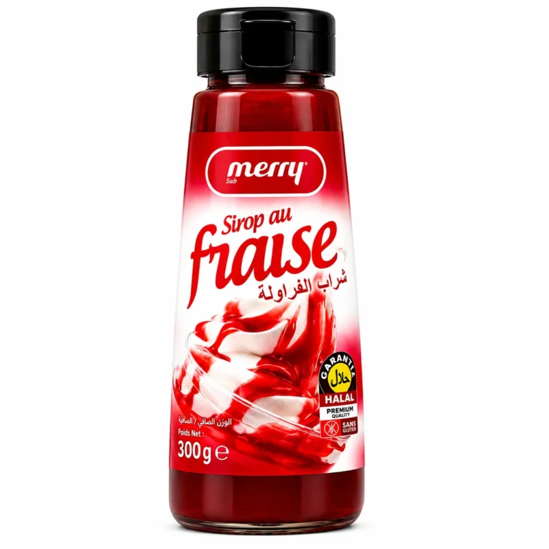 Merry sirop au fraise 300g Merry sirop à la fraise sans gluten 300g