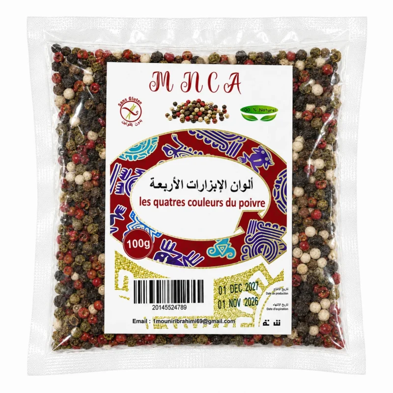 Mnca les quatres couleurs du poivre 100g MNCA Les Quatre Couleurs du Poivre 100g