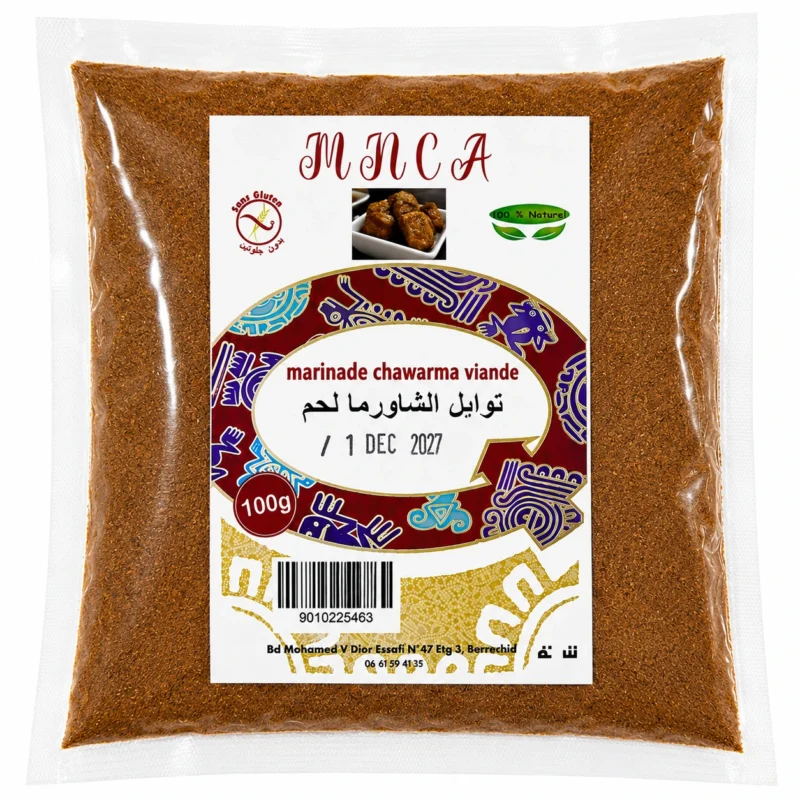 Mnca marinade chawarma viande 100g MNCA Marinade Chawarma Viande 100g