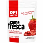 Sachet OPI Frutta fraise lyophilisée 21g sans gluten sur fond blanc