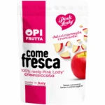 Sachet OPI Frutta pomme Pink Lady lyophilisée 18g sans gluten sur fond blanc