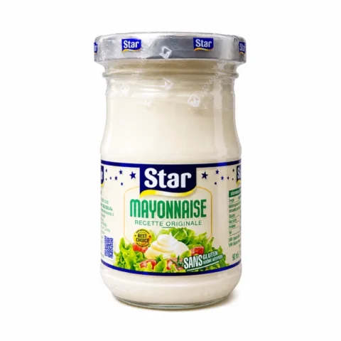 Pot de mayonnaise Star sans gluten 185ml sur fond blanc