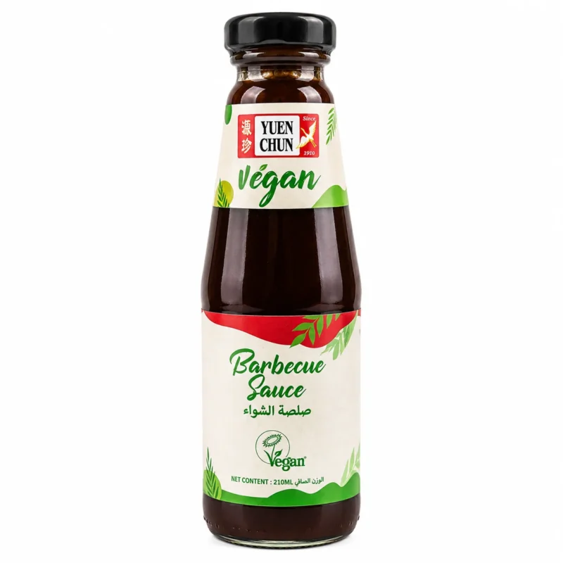 Yuen chun barbecue sauce 210 ml Yuen Chun Vegan Barbecue Sauce 210ml – Image 1