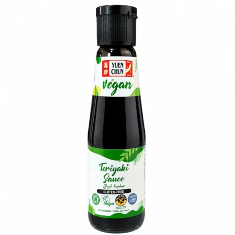 Yuen Chun sauce teriyaki vegan sans gluten 210 ml sur fond blanc