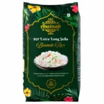 Paquet de riz basmati Anvinah Extra Long Sella sans gluten 1kg sur fond blanc