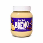 Pot de pâte à tartiner Bacari Bueno aux noisettes sans gluten 350g sur fond blanc