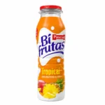 Pascual Bi Frutas Tropical 188 ml sans gluten boisson aux fruits exotiques avec vitamines sur fond blanc