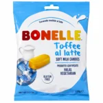 Sachet Bonelle Toffee au lait sans gluten 150g sur fond blanc