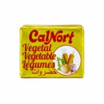 Cube de bouillon CalNort saveur légumes sans gluten 10g sur fond blanc