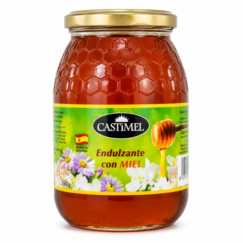 castimel 1kg Pot Castimel édulcorant au miel sans gluten 1kg sur fond blanc