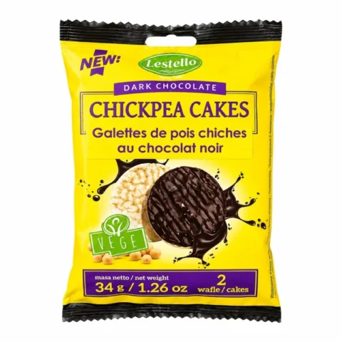 Galettes de pois chiches Lestello chocolat noir sans gluten 34 g