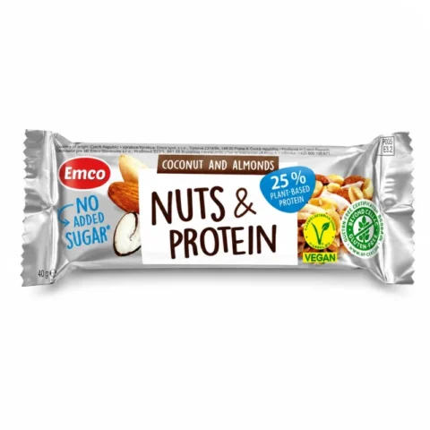Barre Emco Nuts and Protein coco et amandes sans gluten 35g