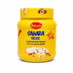 Pot de crème de noisettes grillées Délicetto Sahara Délice sans gluten 350g sur fond blanc.