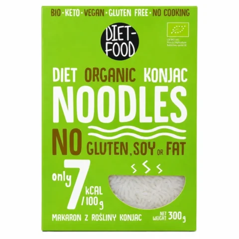 Diet Food Konjac Noodles Bio sans gluten 300g emballage vert