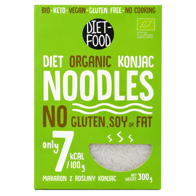 diet food vert Diet Food Konjac Noodles Bio sans gluten 300g emballage vert