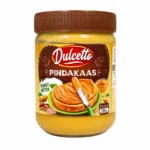 Pot de beurre de cacahuète Dulcetto Pindakaas sans gluten 350g sur fond blanc