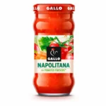 Pot de sauce napolitaine Gallo sans gluten 350g sur fond blanc