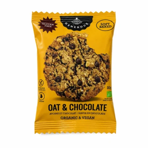 Cookie Generous avoine et chocolat bio sans gluten 30g