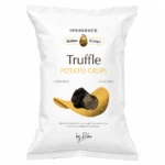 Paquet de chips Inessence Golden Crisps saveur truffe sans gluten 125g sur fond blanc