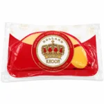 Kroon Edam Mild fromage hollandais 112 g sans gluten emballé sous vide sur fond blanc