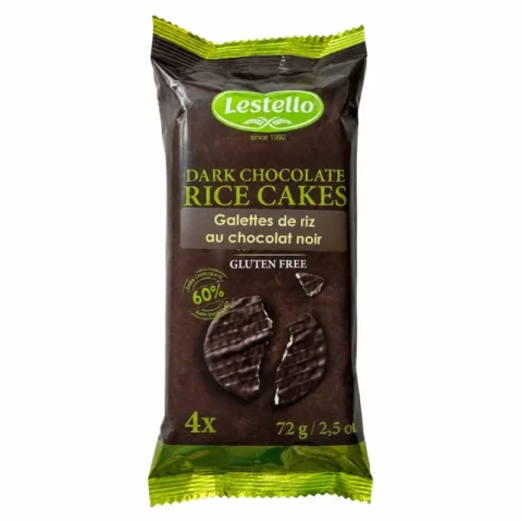 Lestello galettes de riz au chocolat noir sans gluten 72g